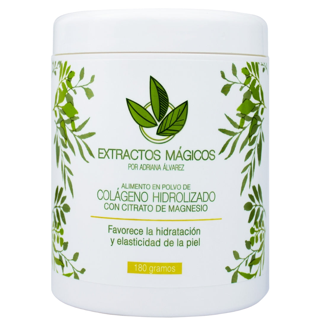 Colágeno 100% Natural con Citrato de Magnesio (Foratelece uñas, huesos, cabello, digestión y mejora el sueño) 1 tarro para 45 días.